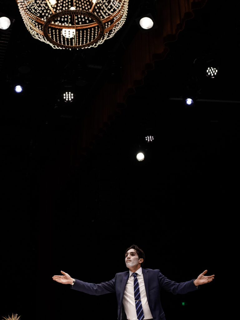 Le Souper de Jean-Claude Brisville pour Le Grenier de Toulouse. Mise en scène : Laurent Collombert avec Denis Rey et Yohann Villepastour Photo : Claire Gontaud